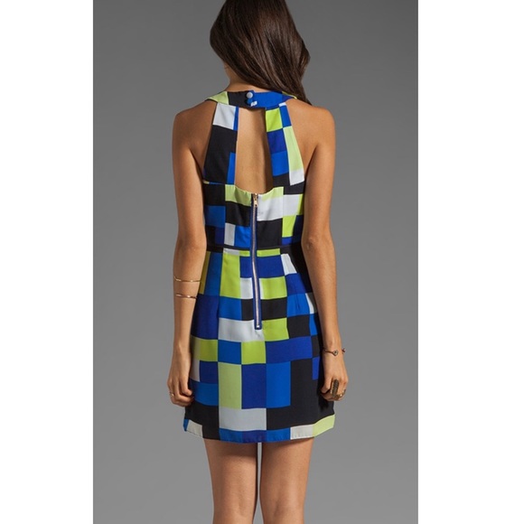 Milly Rectangle Print Anita Cascade Dress size 0 - Picture 5 of 10